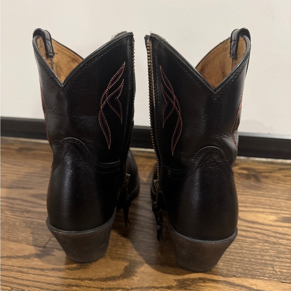 Ariat Lovely Jackal Black Leather Cowboy Ankle Boot 6.5 - Picture 3 of 5